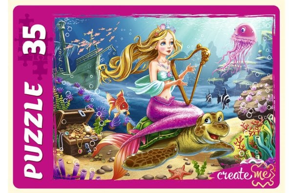 03. МАКСИ-ПАЗЛЫ 35 элементов (Рыжий Кот) МАКСИ-ПАЗЛЫ 35 элементов. РУСАЛКА В ПОДВОДНОМ ЦАРСТВЕ (Арт. ПУ35-0457)