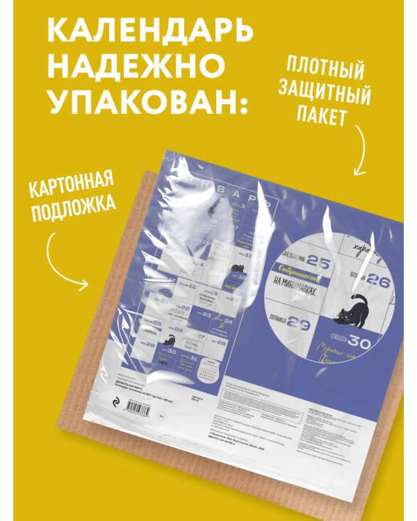 Дополнительное изображение книги «365 дней: держусь как могу. Календарь на 2027 год, который ты заслуживаешь (300х300 мм)»