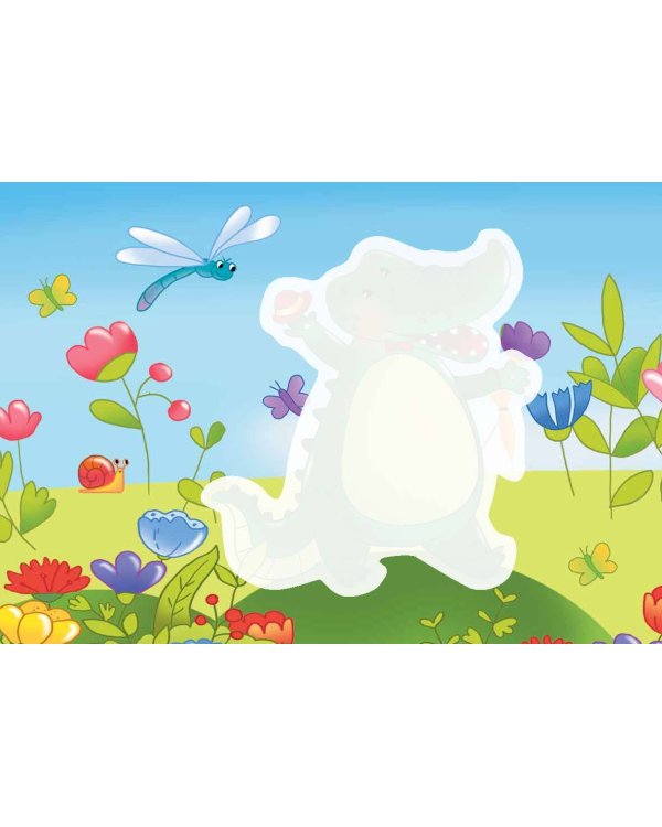 Чебурашка и Крокодил Гена. Многоразовая водная раскраска