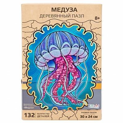 Фигурный деревянный пазл "Медуза" (132дет.)