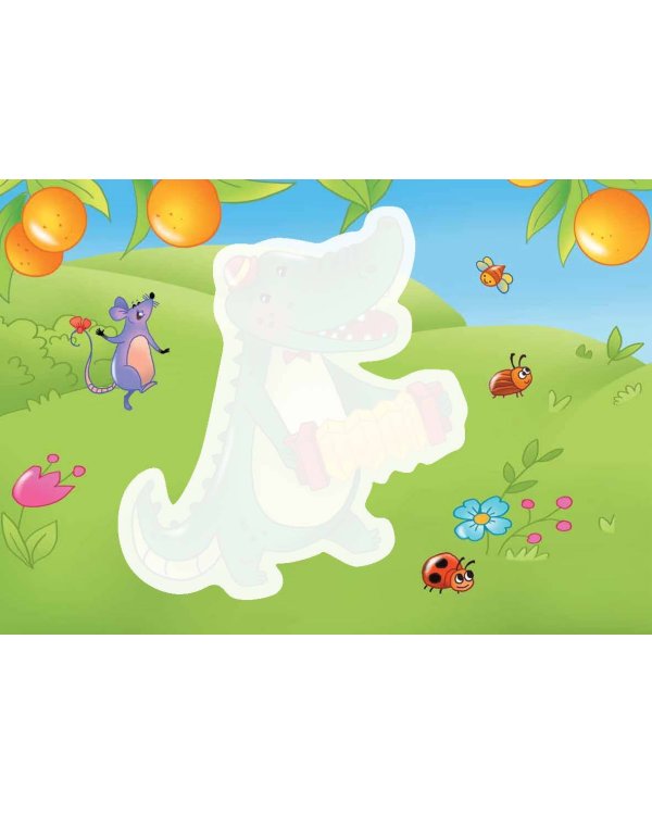 Чебурашка и Крокодил Гена. Многоразовая водная раскраска