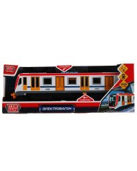 Машина свет+звук "электровагон" 30см, пластик, 4 кнопки, инерц., белый в кор. Технопарк в кор.24шт