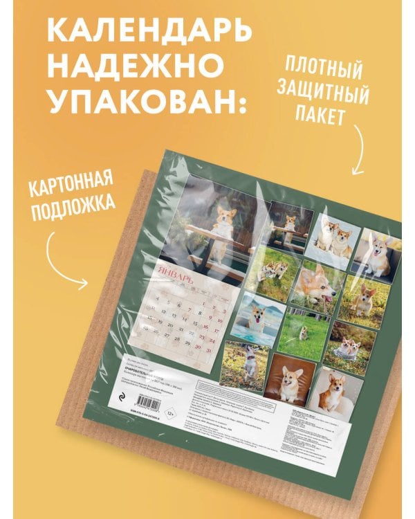 Очаровательные корги. Календарь настенный на 2027 год (300х300 мм)