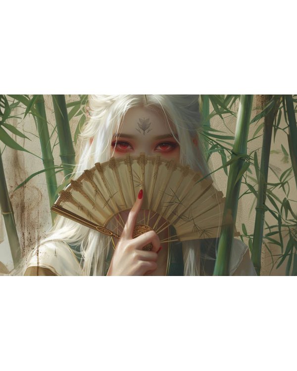 Кардхолдер. Маньхуа. Принцесса с веером (в форме книжки, 215х65 мм)