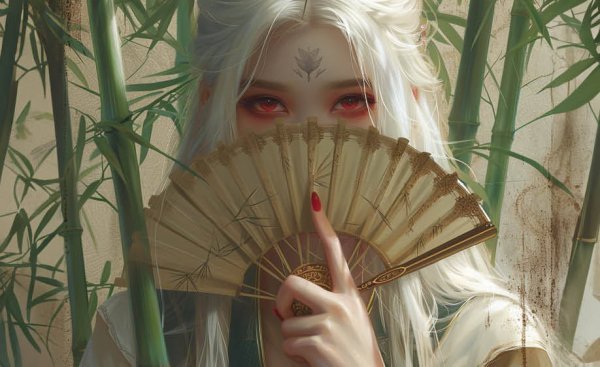 Кардхолдер. Маньхуа. Принцесса с веером (в форме книжки, 215х65 мм)