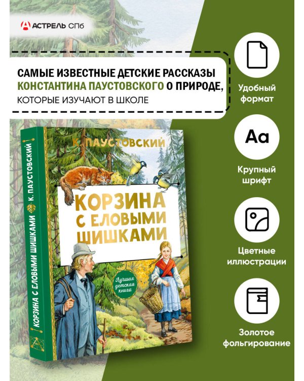 Корзина с еловыми шишками