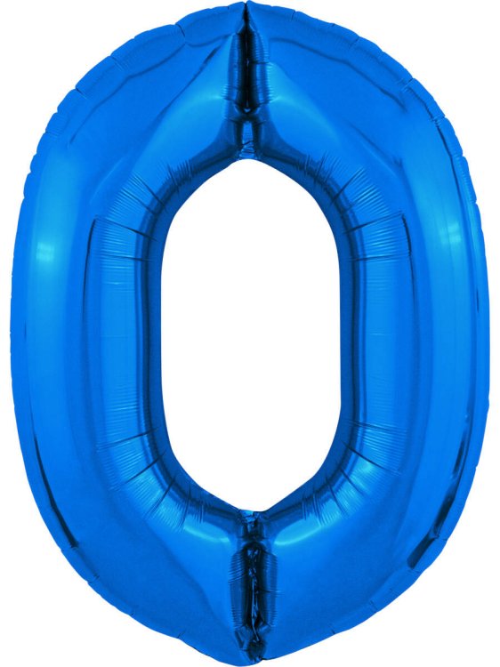 Шар Agura Slim Синий цифра 0  (40'-102см)  756379