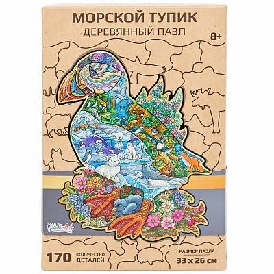 Деревянные пазлы (Юнитойс) Фигурный деревянный пазл "Морской тупик" (170 дет.)