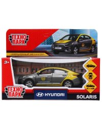 Машина металл HYUNDAI SOLARIS КАРШЕРИНГ 12 см, двери, багаж, инерц, в кор. Технопарк в кор.2*36шт