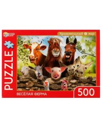 Веселая фирма. Пазлы классические в коробке. Пазл 500 деталей. Умные игры в кор.10шт