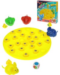 Игра наст."Игра на память-Мышки"(26,2х24,5х4,2см)(1игр.диск,24сырка,1кубик,4мышки)(Арт. Y25458006)