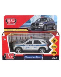 Машина металл MERCEDES-BENZ GLE ПОЛИЦИЯ 12 см, двери, багаж, серебр, в кор. Технопарк в кор.2*36шт