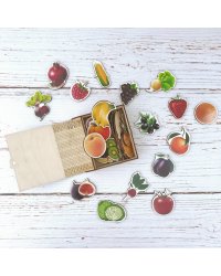 WoodLandToys Набор. Овощи, фрукты, ягоды (35 дет.) (дерево) (в футляре) (от 3 лет) 111401, (ООО "СИБИРСКИЙ СУВЕНИР")