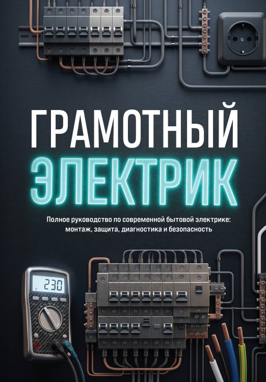 Обложка книги «Грамотный электрик. Полное руководство по современной бытовой электрике: монтаж, защита, диагностика и безопасность», ISBN 9785042296628