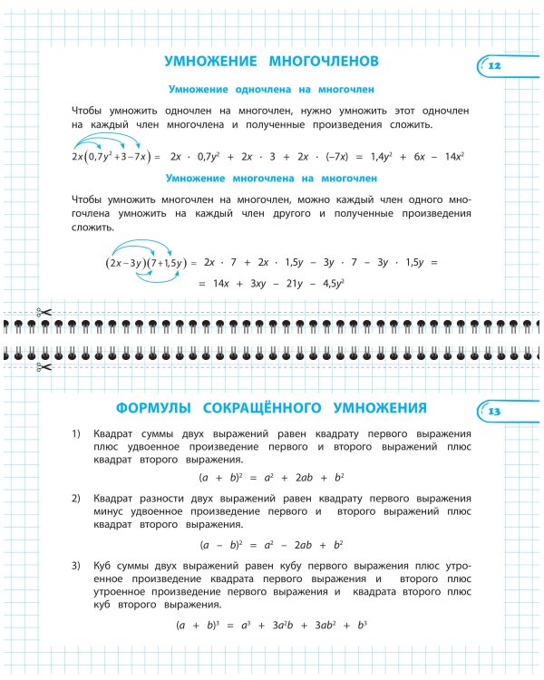 Дополнительное изображение книги «Все правила по алгебре. 7 класс»