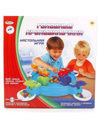 ИГРА НАСТОЛЬНАЯ "ИГРАЕМ ВМЕСТЕ" "ГОЛОДНЫЕ КРОКОДИЛЬЧИКИ" В РУСС. КОР. в кор.2*15шт