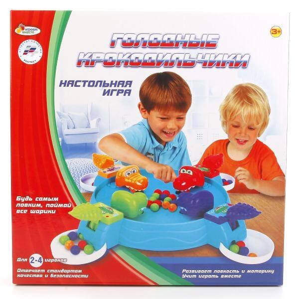 "ИГРАЕМ ВМЕСТЕ" НАСТОЛЬНЫЕ ИГРЫ (Умка) ИГРА НАСТОЛЬНАЯ "ИГРАЕМ ВМЕСТЕ" "ГОЛОДНЫЕ КРОКОДИЛЬЧИКИ" В РУСС. КОР. в кор.2*15шт
