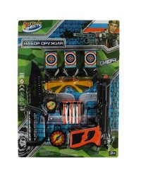 Набор оружия ВОЕННЫЙ пистолет с присосками, блист.29*38*3см ИГРАЕМ ВМЕСТЕ в кор.2*54шт