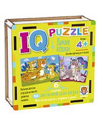 IQ Пазл деревянный. Дикие кошки 3+