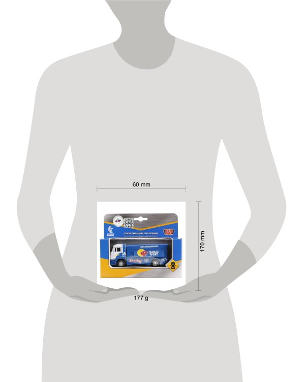 МАШИНА "ТЕХНОПАРК" ИНЕРЦ. КАМАЗ СПОРТ РАЛЛИЙНЫЙ ГРУЗОВИК 12СМ, ОТКРЫВ. ДВЕРИ В КОР. в кор.2*24шт