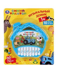 Музыкальный домик Синий ТРАКТОР 30 песен и звуков.блист.бат. Умка в кор.2*96шт