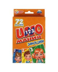 Эмоции. Уномания. Коробка с европодвесом. карточки 72 шт. 85х62 мм. Умные игры  в кор.50шт