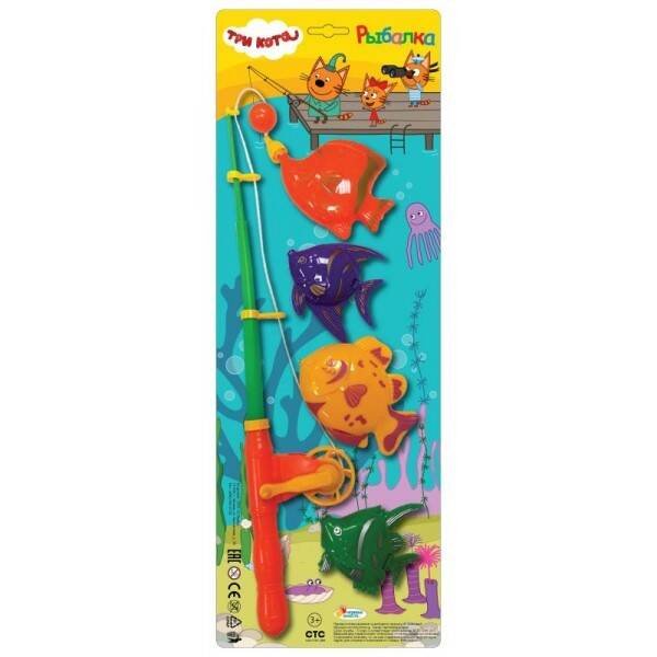 РЫБАЛКА "ИГРАЕМ ВМЕСТЕ" ТРИ КОТА НА КАРТ. (РУСС. УП.) 48*17*3,5СМ в кор.2*36шт