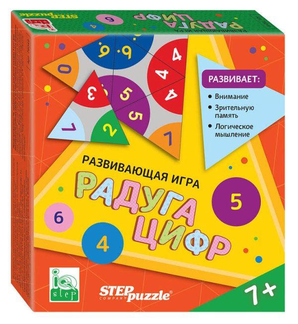 игры (STEPpazzle) Развивающая игра "Радуга цифр. Тримино" (IQ step)
