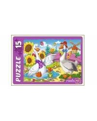 МАКСИ-ПАЗЛЫ 15 элементов. ДВА ВЕСЁЛЫХ ГУСЯ (Арт. ПУ15-7276)