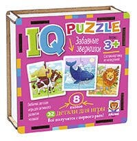 IQ Пазл деревянный. Забавные зверюшки 3+