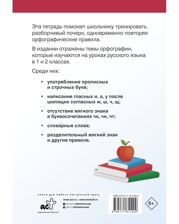 Тетрадь-тренажёр по чистописанию: пишем грамотно