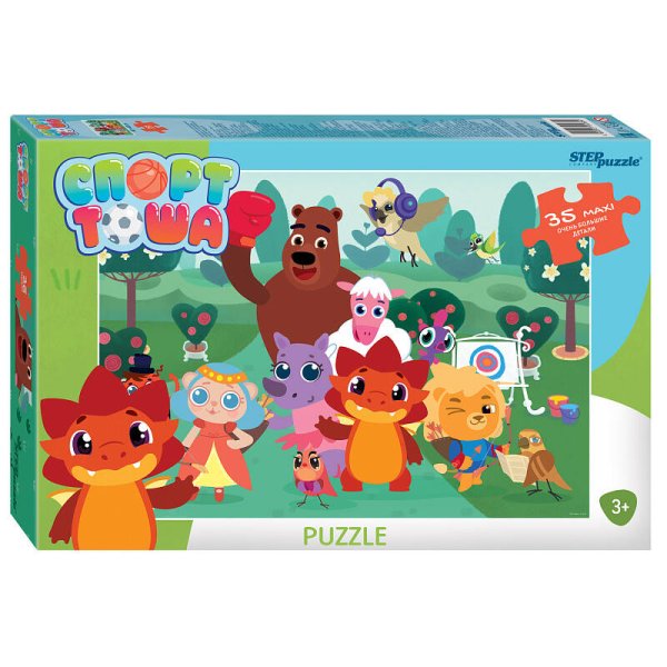 Пазл (STEPpazzle) Мозаика "puzzle" 35 MAXI "Спорт Тоша" (ТойРой Медиа)