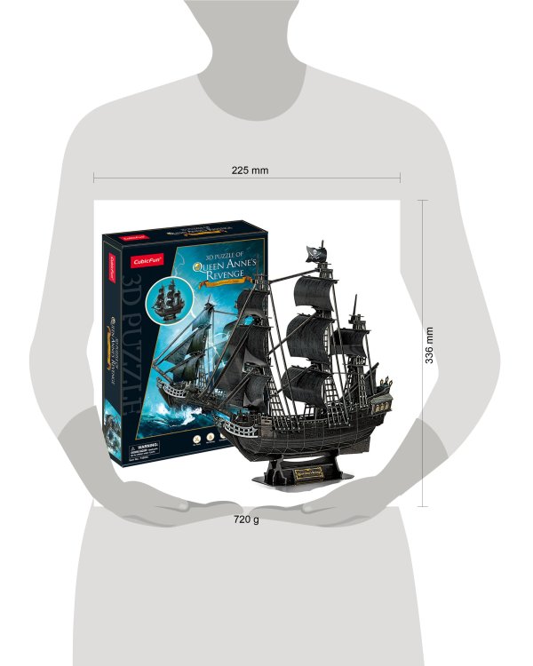3D пазл Корабль Месть королевы Анны, 180 деталей