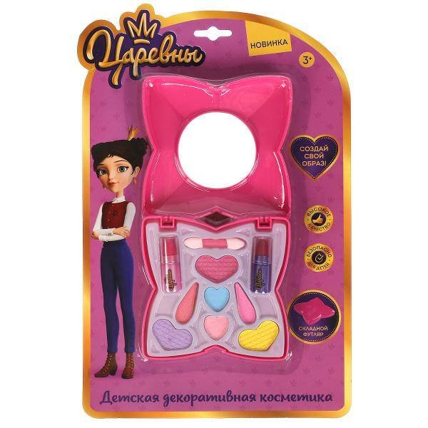 Косметика ДЛЯ ДЕВОЧЕК Царевны тени для век, помада, блистер МИЛАЯ ЛЕДИ в кор.2*72шт