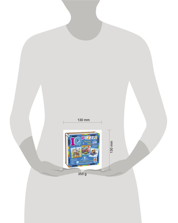 IQ Пазл деревянный. Весёлые гонки 3+