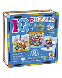 IQ Пазл деревянный. Весёлые гонки 3+