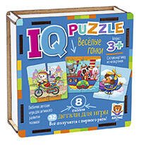 IQ Пазл деревянный. Весёлые гонки 3+