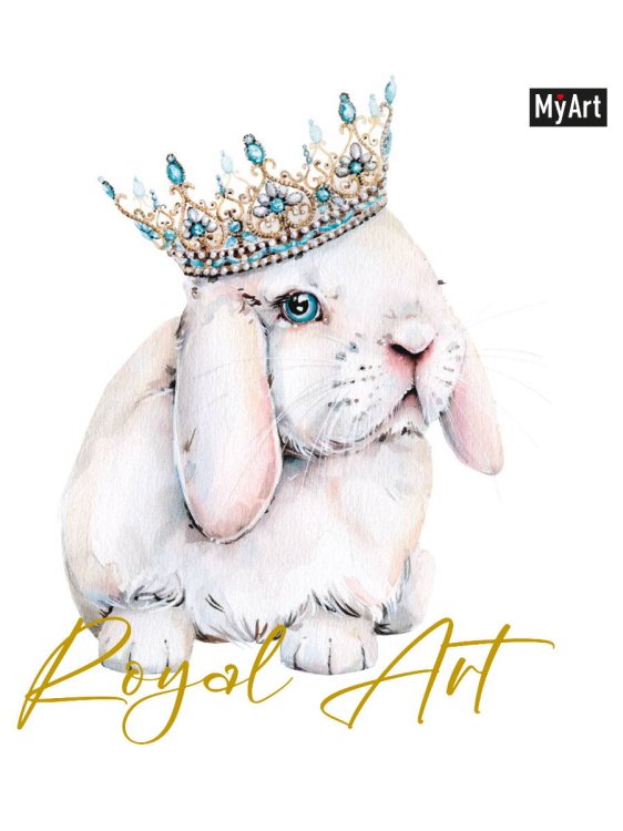СЕРИЯ: MyArt. Royal Art СКЕТЧБУК 7БЦ 40л мат.ламин. выб.лак. тиснение, 200х200 (бумага 160г) (Проф-Пресс) MyArt. Royal Art СКЕТЧБУК. КРОЛИК