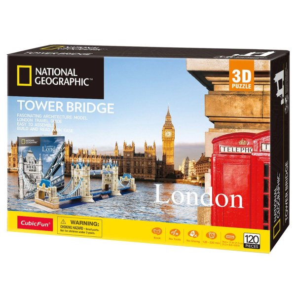3D пазл National Geographic Тауэрский мост, 120 деталей