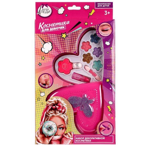 Косметика ДЛЯ ДЕВОЧЕК тени для век, помада, лак для ногтей МИЛАЯ ЛЕДИ в кор.2*60шт