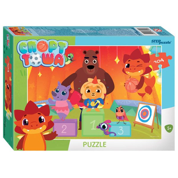 Пазл (STEPpazzle) Мозаика "puzzle" 104 "Спорт Тоша" (ТойРой Медиа)