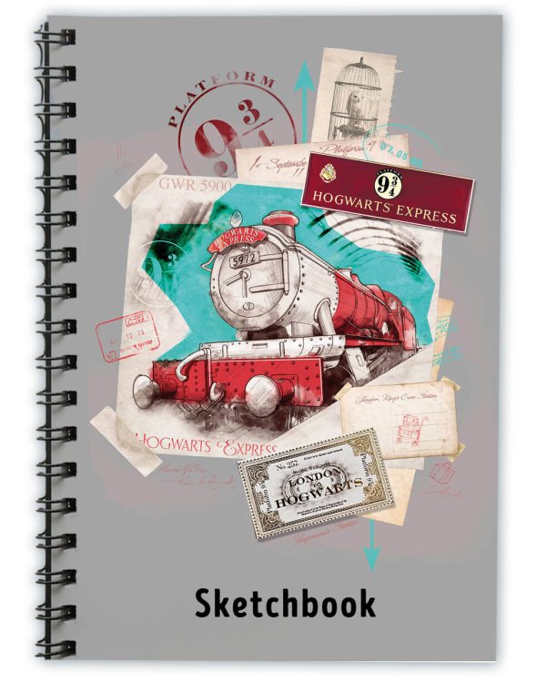 Скетчбук. Гарри Поттер. Платформа 9 и 3/4 (162х210 мм, на навивке, 40 л., плотность бумаги 160 гр.)