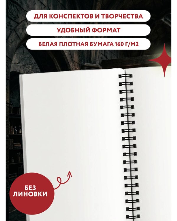 Дополнительное изображение книги «Скетчбук. Гарри Поттер. Платформа 9 и 3/4 (162х210 мм, на навивке, 40 л., плотность бумаги 160 гр.)»