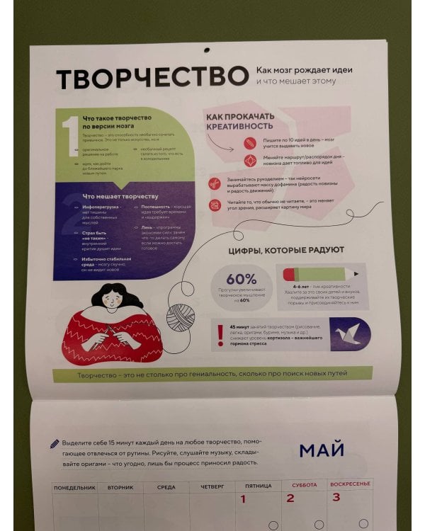 Этот год я посвящаю мозгу. 12 месяцев развития полезных привычек. Календарь настенный на 2026 год (300х300)