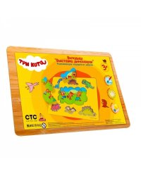 Игрушка деревянная вкладыши Три Кота термопакет Буратино в кор.100шт