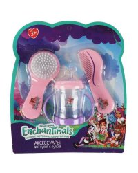 Набор для пупса ЭНЧАНТИМАЛС 3 предмета: гребешок, расческа, поильник, блист КАРАПУЗ в кор.2*84шт