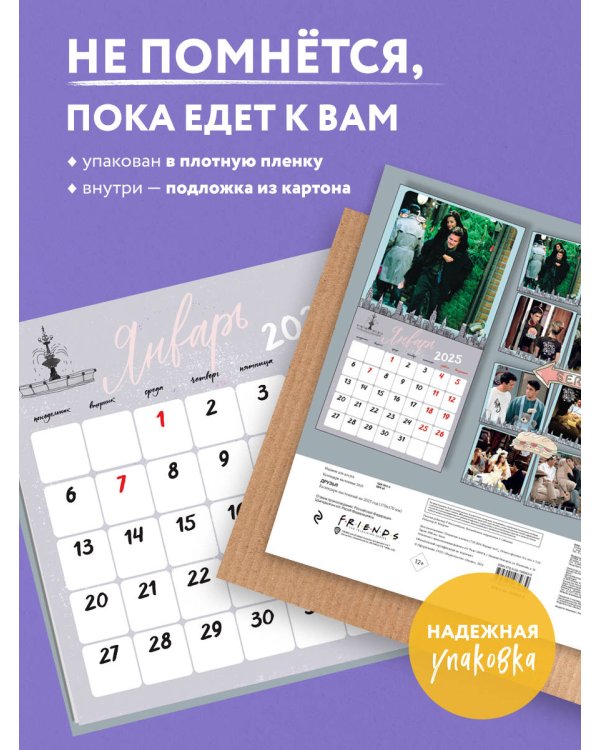 Друзья. Календарь настенный на 2025 год (170х170 мм)