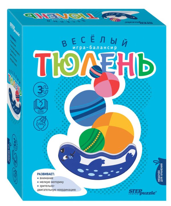 Развивающая игра из дерева "Весёлый тюлень" (Игра-балансир)