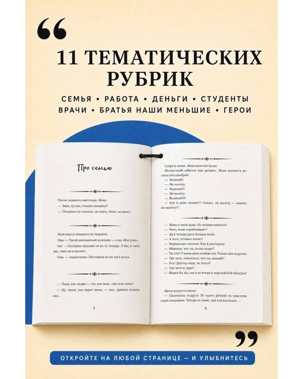 Дополнительное изображение книги «Анекдоты на все случаи жизни. Книга на шнурке»