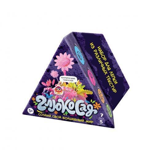 Глюкосад (Волшебный мир) Игрушка из пластичных масс: легкий пластилин "Глюкосад": средний фиолетовый набор